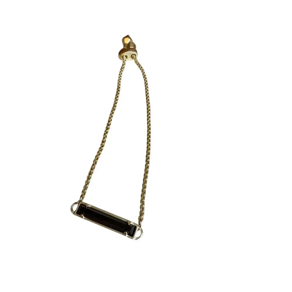 Kendra Scott Stan Slide Bar Bracelet Gold Black